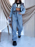 Džinsa komplekts "DENIM DAZE D0050" - zils ar pelēku